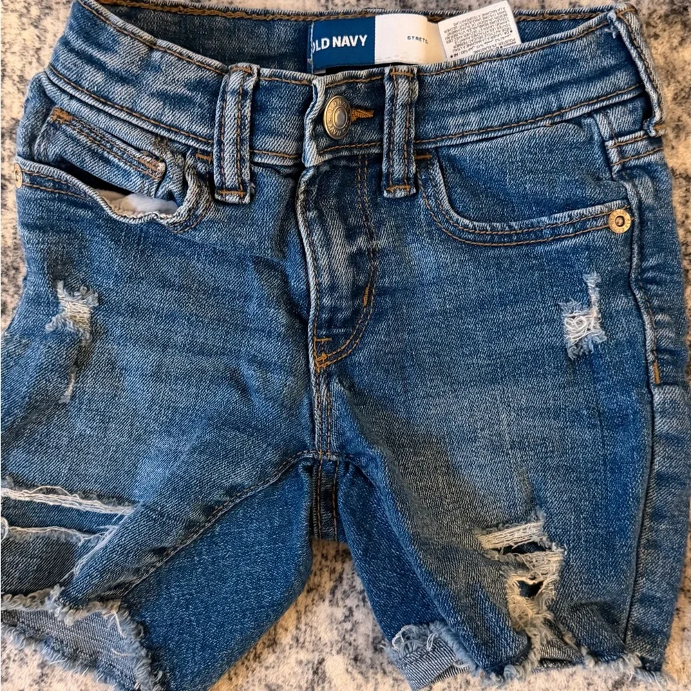 Old Navy and Childrens Place Kids Shorts Set - Blue, Black, Gray - Picture 5 of 7